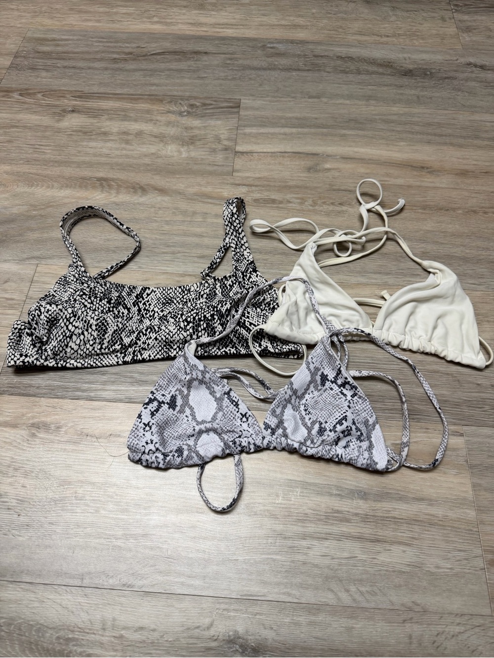 Lot of 3 Medium Assorted Brands Bikini Tops - Versatile Swim Styles